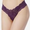 Minerva Corgelia Thong Ελαστική Δαντέλα Μωβ