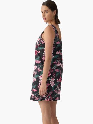 Νυχτικό Βαμβακερό Μινέρβα Μαύρο Floral - Image 3