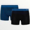 Boxer Μινέρβα Mengear 2 τεμ.  Μαύρο/Royal Blue