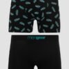 Boxer Μινέρβα Mengear 2 τεμ.  BLACK-BLACK TYRQ. A/O