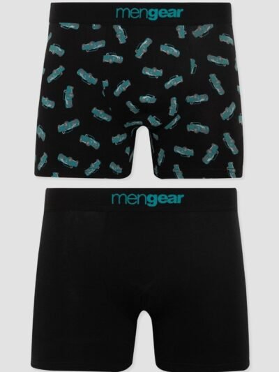 Boxer Μινέρβα Mengear 2 τεμ. BLACK-BLACK TYRQ. A/O