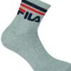 Κάλτσες Ημίκοντες Fila 3 ζεύγη Γκρι μελανζέ - Image 3