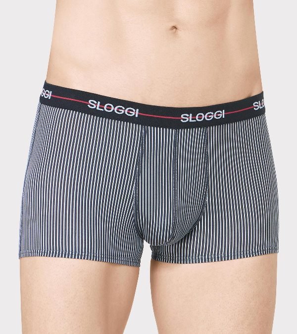 Boxer Sloggi Hipster 2 τεμ. Μαύρο/Ριγέ - Image 4