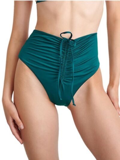 Μαγιό Bikini Ψηλόμεσο Brazil Blue4u Πετρόλ