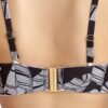 Μαγιό Strapless Top Blu4u Cup D 'BLACK LEAVES' Ασπρόμαυρο - Image 4