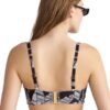 Μαγιό Strapless Top Blu4u Cup D 'BLACK LEAVES' Ασπρόμαυρο - Image 3