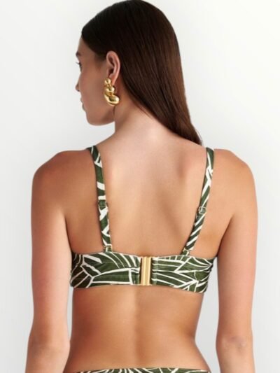Alternative view of Strapless Top Blu4u Cup D 'AMAZON STRIPES'  Πράσινο εμπριμέ