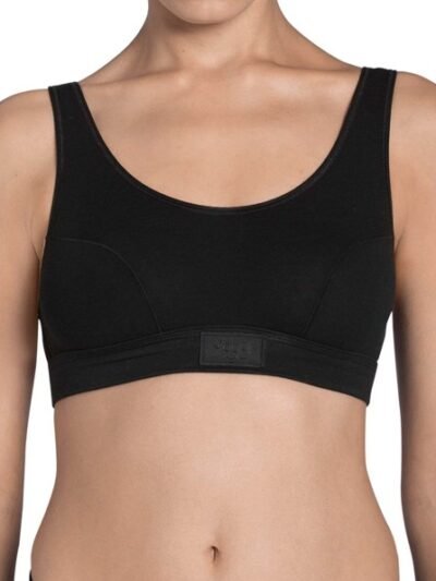 Mπουστάκι βαμβακερό Sloggi Double Comfort Top Μαύρο